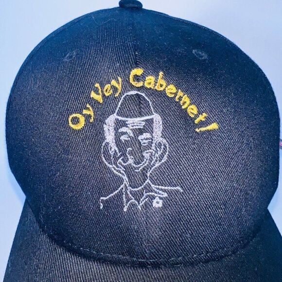 Oy Vey Cabernet "The Jewish Whiner" Hat Black Fitted L-XL - Picture 5 of 8